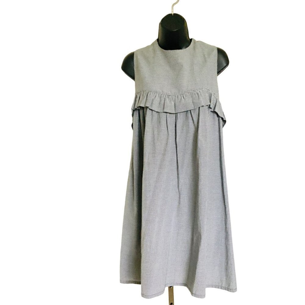 NWOT PASKAL NEW womens  grey/black  check sleeveless loose dress expensive brand